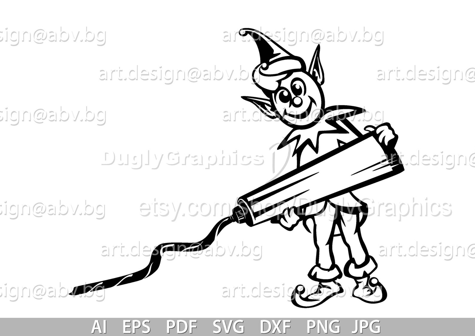 Vector ELF MISCHIEF, AI, Pdf, Eps, Svg, Dxf, Png, Jpg Download, Digital ...