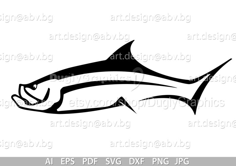 Stylized Fish Vector Art: Swimming Fish Graphic (digital Download) - Etsy