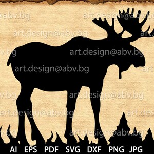 Vector MOOSE, AI, eps, pdf, svg, dxf, png, jpg Download files, Digital, graphical, discount coupons