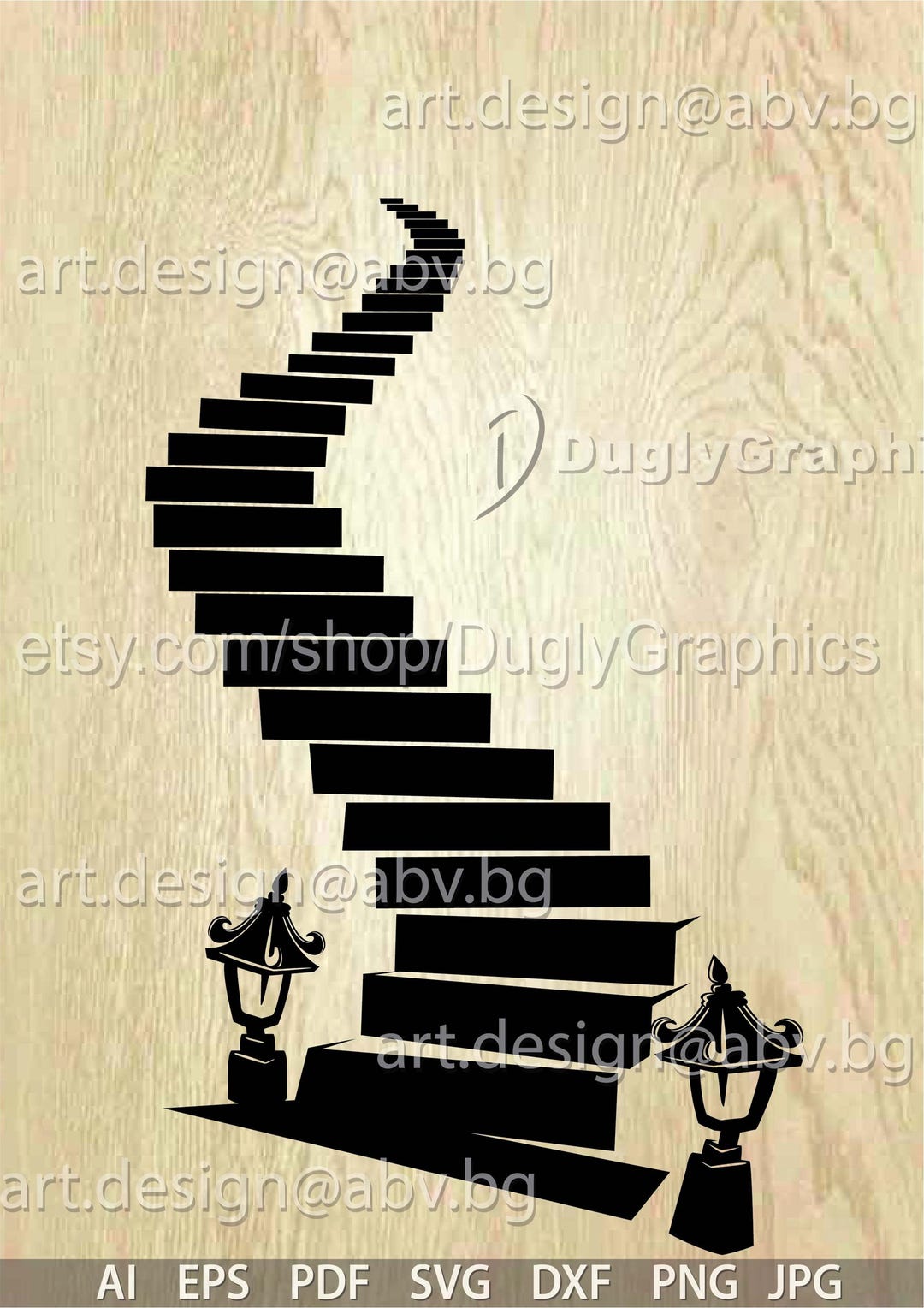Stairs Vector Graphic: SVG, PNG, PDF (digital Download) - Etsy