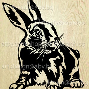 Vector RABBIT easter AI eps PNG pdf svg dxf jpg Download Digital graphical image
