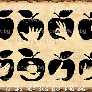Apple Hand Vector Bundle (digital nedladdning)