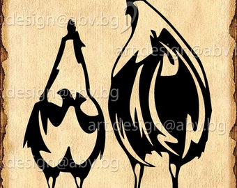 Rooster Vector Image, Farmhouse Animal Clipart (Digital Download)