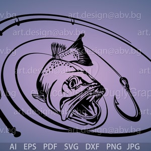Vector FISHING HOOK, AI, Eps, Pdf, Png, Svg, Dxf, Jpg Image
