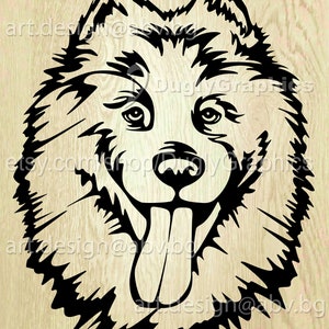 Vector SAMOYED dog, SVG, AI, png, pdf, eps, dxf, jpg Download, Digital image, graphical, animal