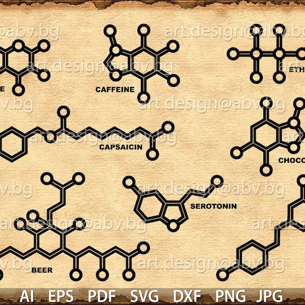 Vector MOLECULES, AI, png, eps, pdf, svg, dxf, jpg Download files, Digital, graphical, discount coupons