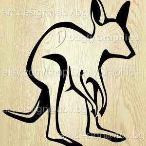 Vector kangoeroe baby ai png eps pdf svg dxf jpg svg Mammalia grafische Art Print afbeelding
