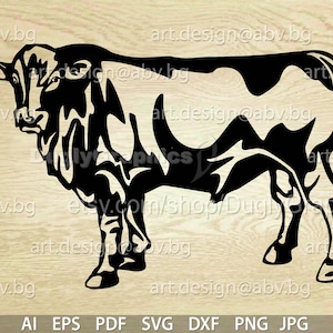 Arte vectorial de vaca: Diseño vaquero (Descarga digital)