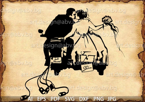 Vektor HOCHZEIT MOTORRAD just married ai eps pdf PNG Etsy Österreich