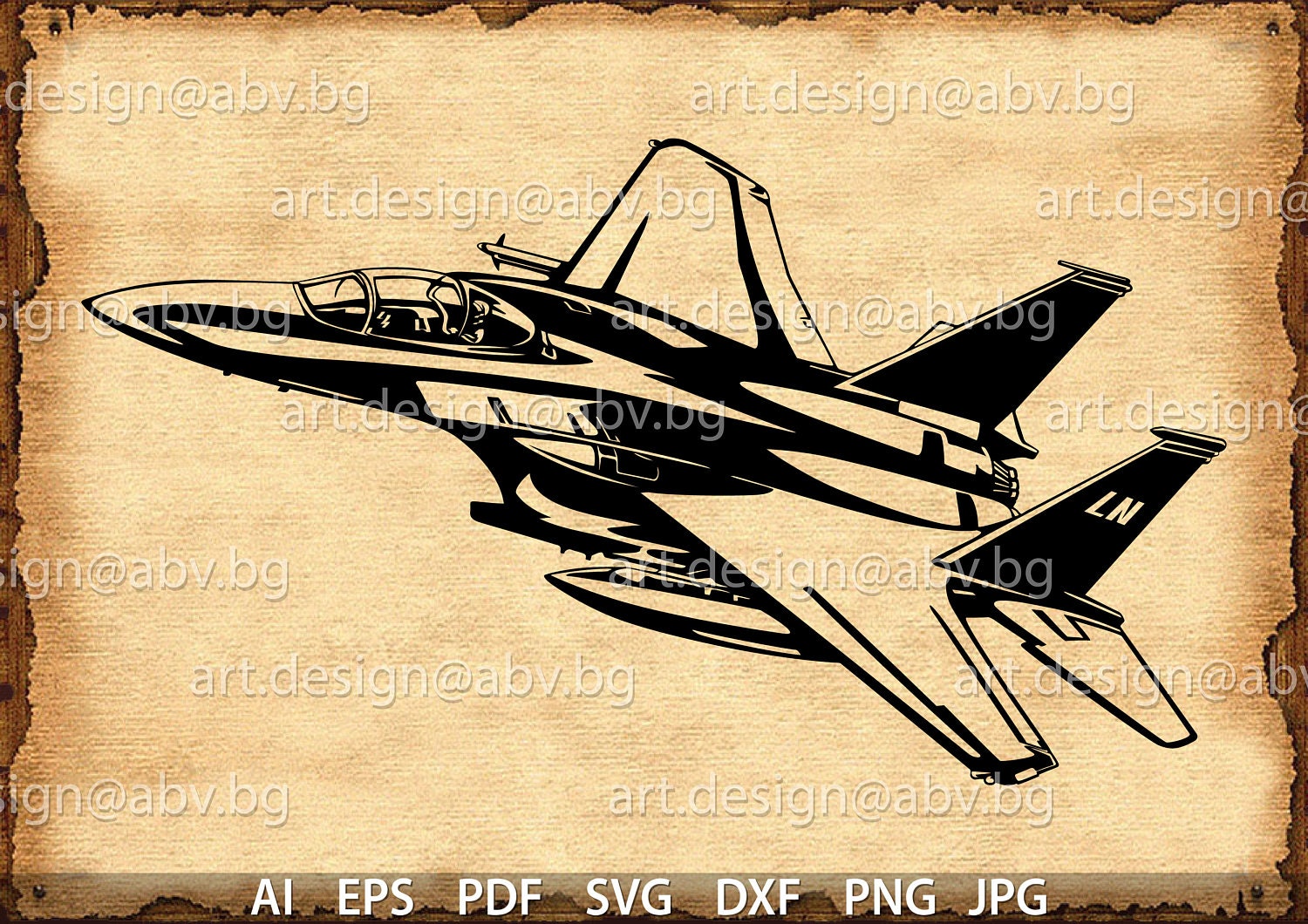Jet Airplane Vector Art (Digital Download)