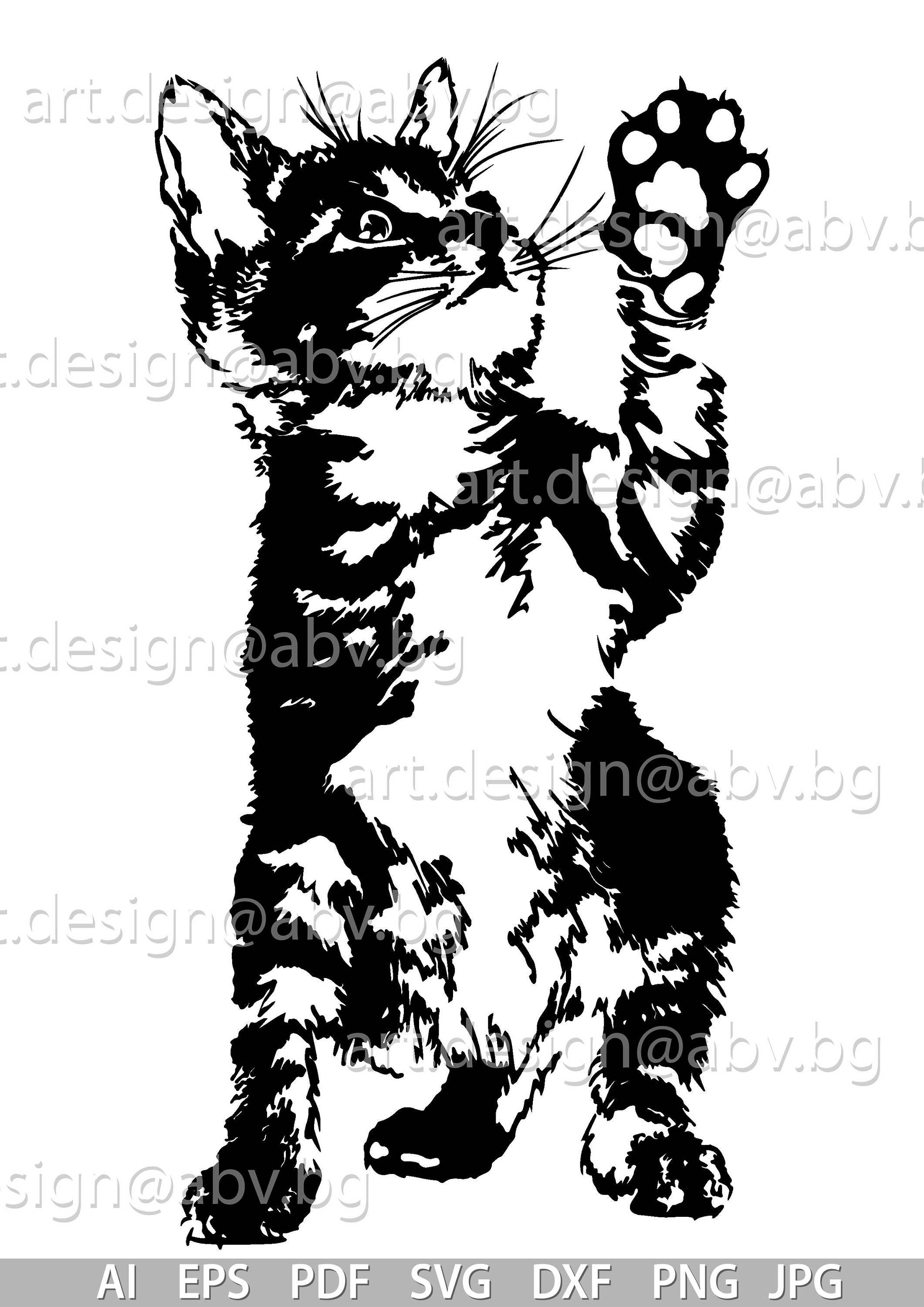 Cat Vector Graphic (ai, Svg, Png, Pdf Files) (digital Download) - Etsy