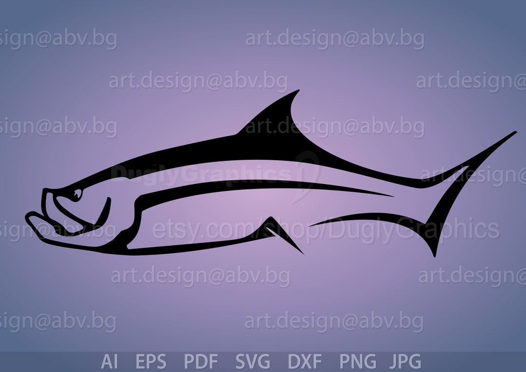 Stylized Fish Vector Art: Swimming Fish Graphic (digital Download) - Etsy