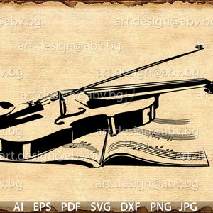 Vector VIOLIN, AI, eps,PNG, pdf, svg, dxf, jpg Download, collection, music, notes, discount coupons
