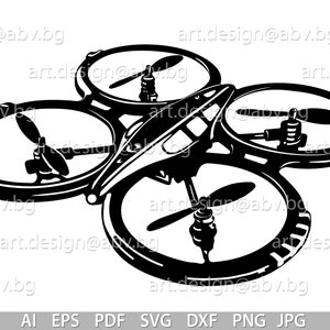 Vector DRONE Ai Eps SVG DXF Pdf Png Jpg Download | Etsy Hong Kong