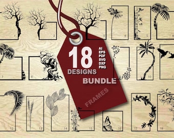 Vettoriale 18 CORNICI, file scaricabili in formato ai, eps, pdf, svg, dxf, png, composizione di inviti digitali