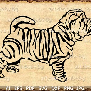 Vector SHAR PEI, dog, ai, eps, SVG, dxf, pdf, png, jpg Download, Digital image, graphical, animal, discount coupons