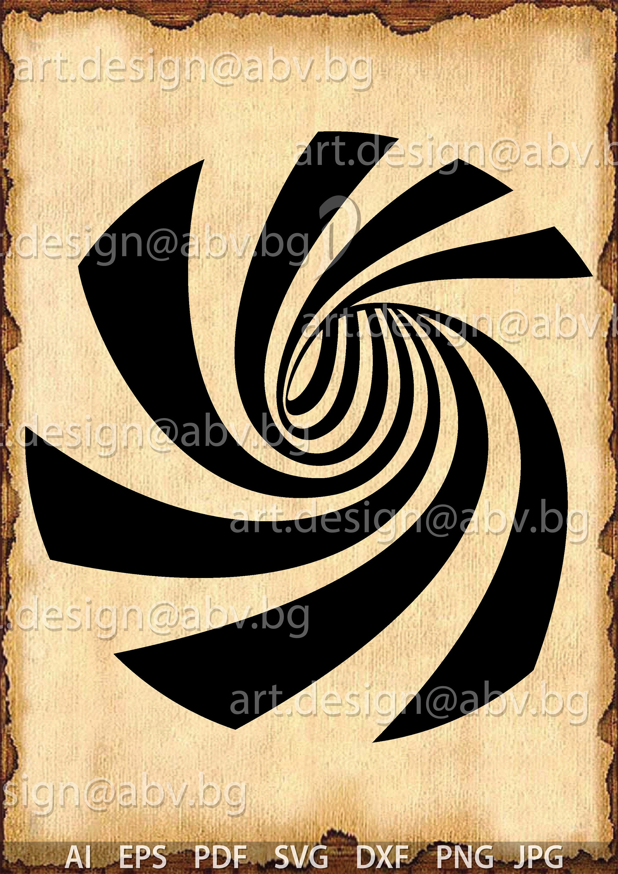 Hypnotic Spiral Vector Art: Optical Illusion Swirl (digital
