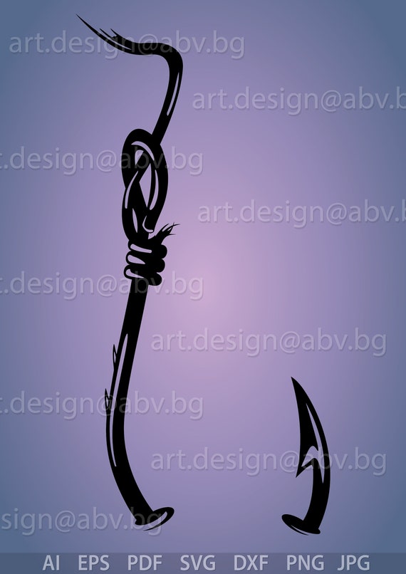 Fishing Hook Vector Graphic (AI Eps Svg Png Jpg) (digital Download) - Etsy