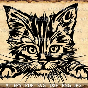 Vector CAT, AI, PNG, eps, pdf, svg, dxf, jpg Download files, Digital, graphical, discount coupons