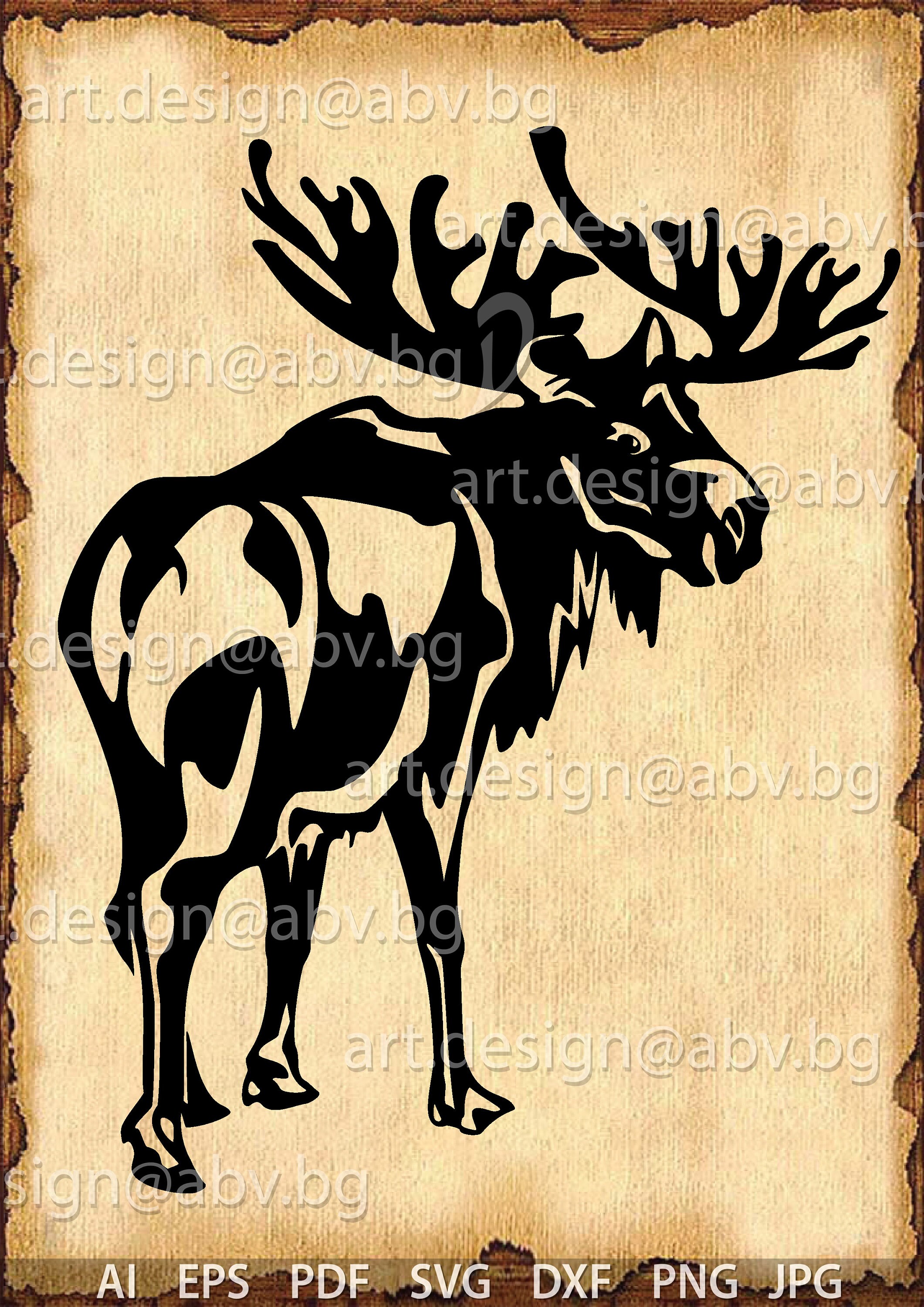 Vector MOOSE AI PNG Eps Pdf Svg Dxf Jpg Download - Etsy Canada