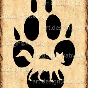 Vector STEP FOX, AI, eps, pdf, png, svg, dxf, jpg Image Graphic Digital Download Artwork, graphical, animal trails