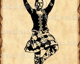 Highland Dance Clipart Image