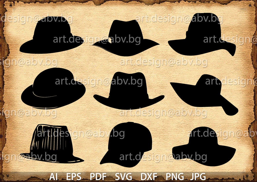Hat Vector Art Bundle (digital Download) - Etsy
