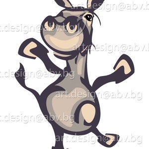 Vector DONKEY, smile, Download, Digital image, graphical, AI, PNG, eps, pdf, svg, dxf, jpg, farm, stylized animal, dance, discount coupons