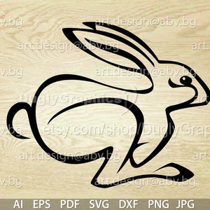 Vector RABBIT, jump, AI, eps, PNG, pdf, svg, dxf, jpg Download, Digital image, graphical image, Easter, discount coupons