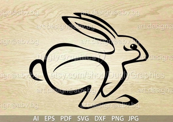 Vecteur LAPIN, saut, AI, eps, PNG, pdf, svg, dxf, jpg téléchargement, image  numérique, image graphique, Pâques, coupons de réduction -  France