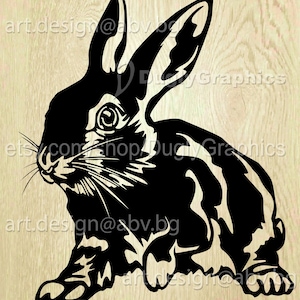 Vector RABBIT body AI eps PNG pdf svg dxf jpg Download Digital graphical image Easter