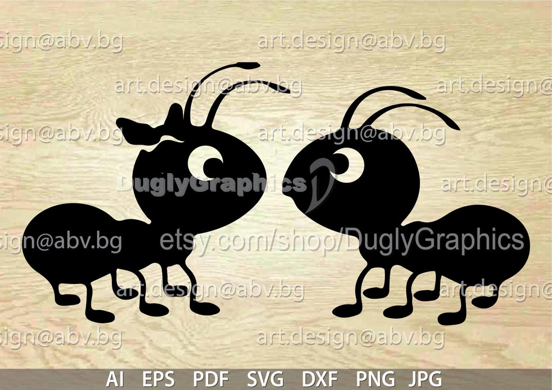 Ant Vector Graphics (ai, Eps, Svg, Png, Dxf, Jpg) (digital Download ...
