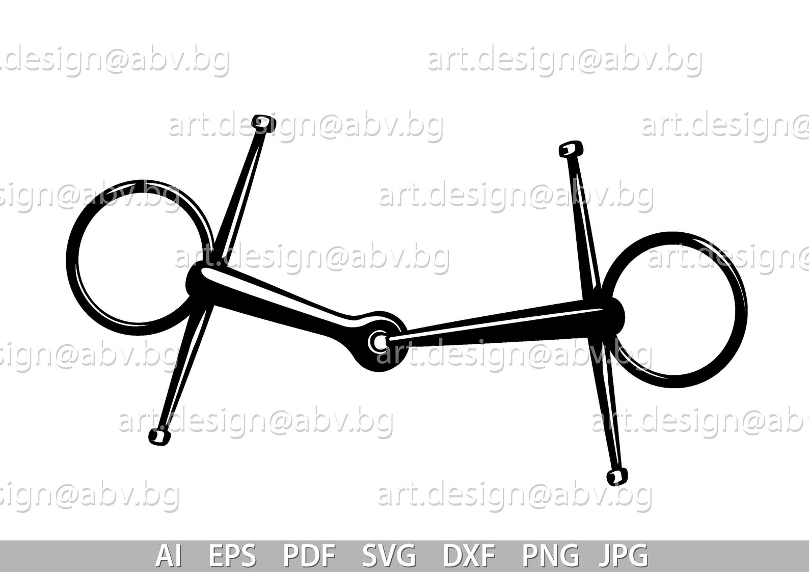 Vector SNAFFLE BIT Horse AI Eps Png Pdf Svg Dxf Jpg Etsy