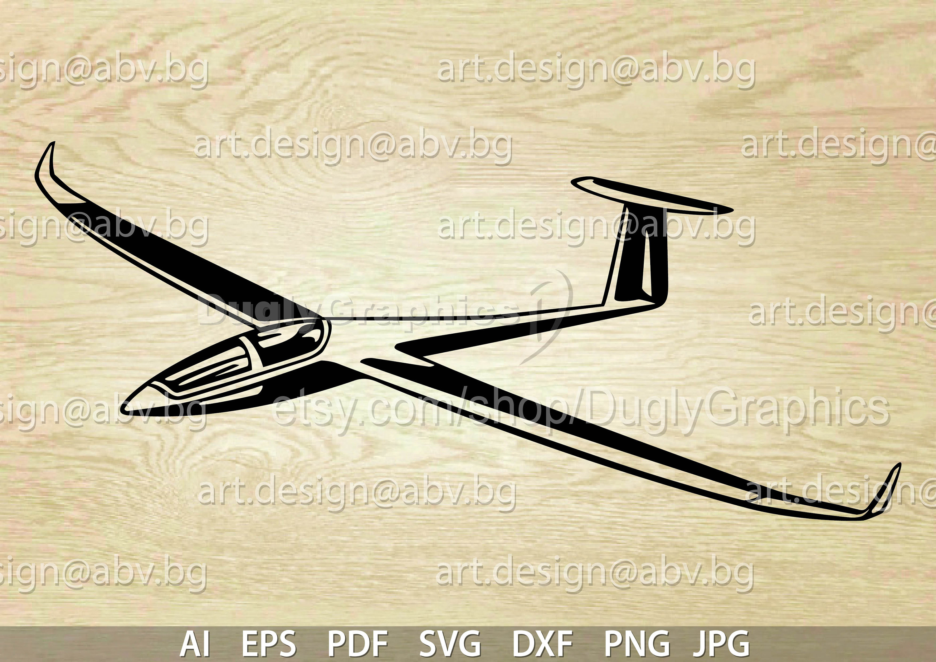 Buy Vector SAILPLANE SVG Dxf AI Eps Pdf Png Jpg Download Online in