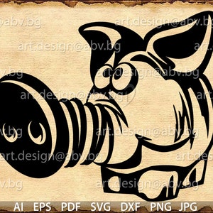 Vector PIG, AI, PNG, eps, pdf, svg, dxf, jpg Download, Digital image, graphical, animal, swine, animation, cartoon, discount coupons