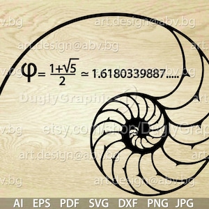 Vector FIBONACCI SPIRAL, golden ratio, AI, png, eps, pdf, svg, dxf, jpg Download files, Digital, graphical, discount coupons