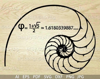 Vector FIBONACCI SPIRAL, golden ratio, AI, png, eps, pdf, svg, dxf, jpg Download files, Digital, graphical, discount coupons