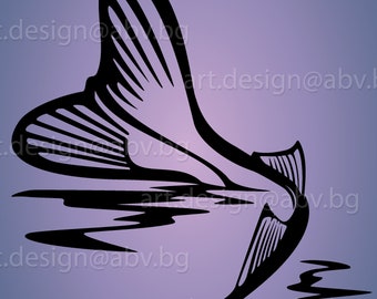 Snook Fish Fin Vector: Stylized Graphic Artwork (Digital Download)
