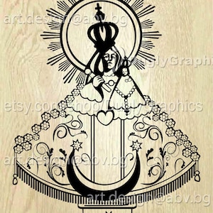 Image vectorielle de la Vierge de Talpa (téléchargement numérique)