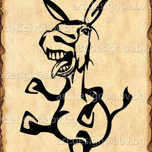 Vector DONKEY, tongue, Download, Digital image, graphical, AI, PNG, eps, pdf, svg, dxf, jpg, farm, stylized animal, discount coupons