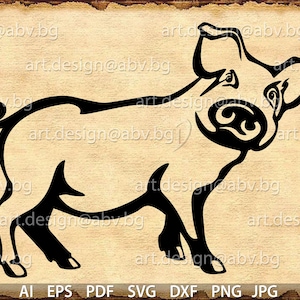Vector PIG, AI, PNG, eps, pdf, svg, dxf, jpg Download, Digital image, graphical, animal, swine, discount coupons