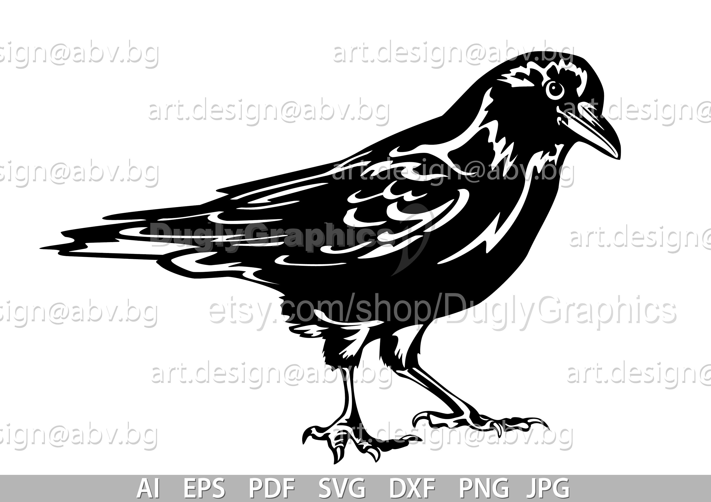 Sinking Crow Vector Crow Vector Graphic (ai, Eps, Svg, Png, Jpg) (digital Download) - Etsy ...