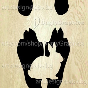 Vector STEP RABBIT, AI, eps, pdf, png, svg, dxf, jpg Image Graphic Digital Download Artwork, graphical, animal trails