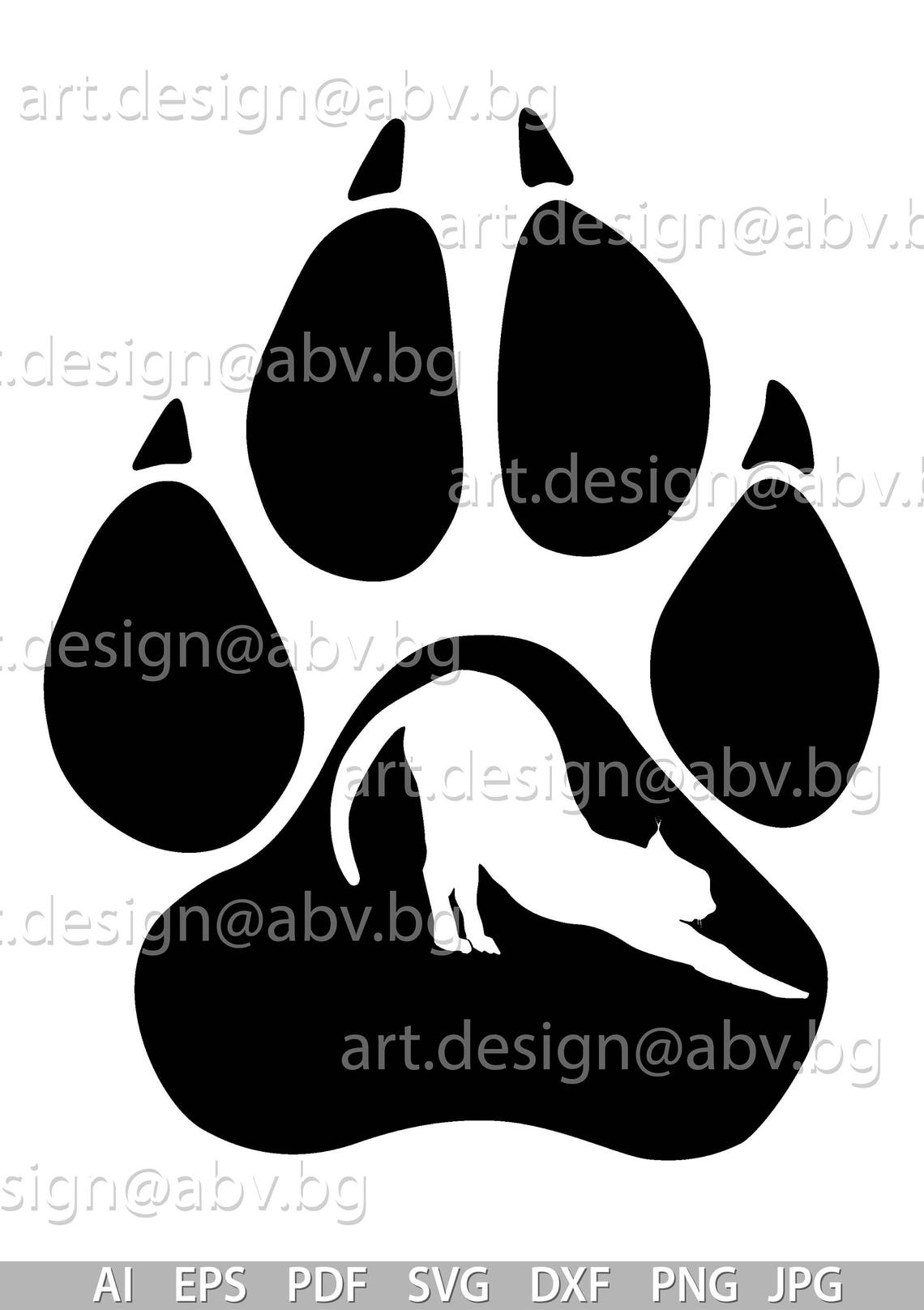Vector WILDCAT PAW AI Eps Pdf Svg Dxf Png Jpg Image - Etsy