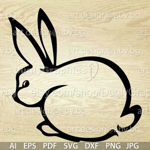 Vector RABBIT, jump, AI, eps, PNG, pdf, svg, dxf, jpg Download, Digital image, graphical image, Easter, discount coupons