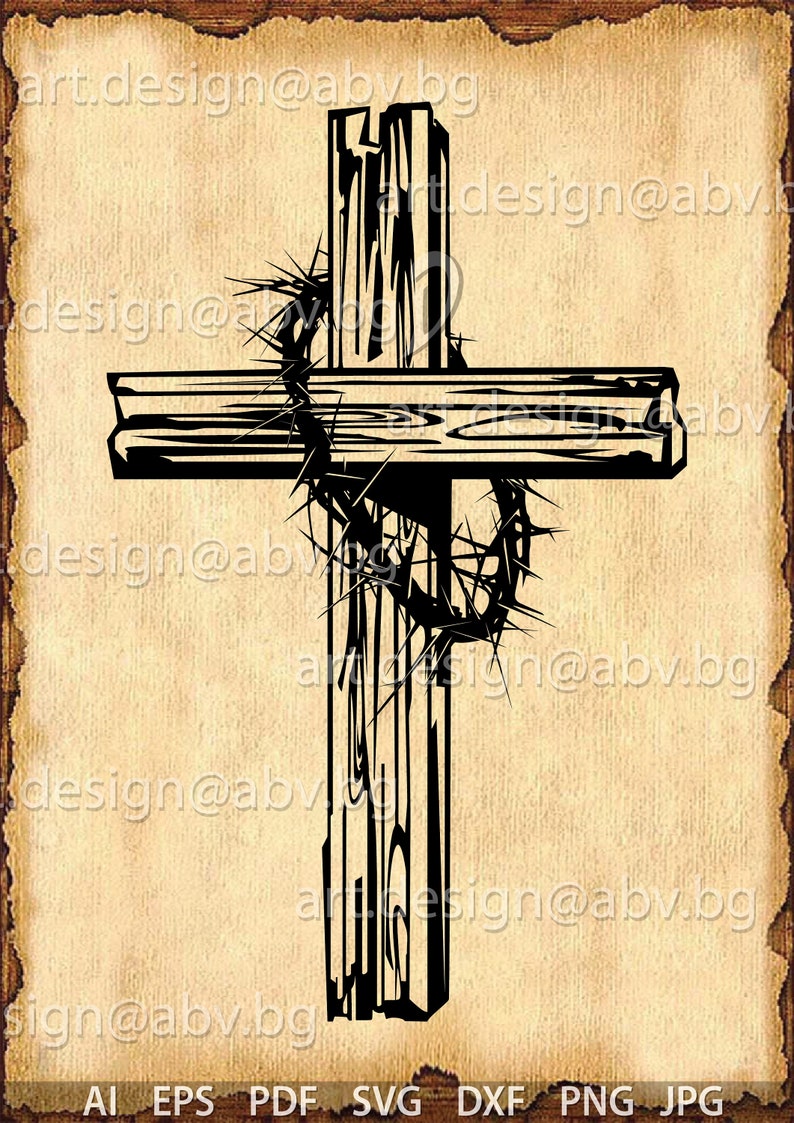 Free Free 323 Cross With Crown Of Thorns Svg SVG PNG EPS DXF File