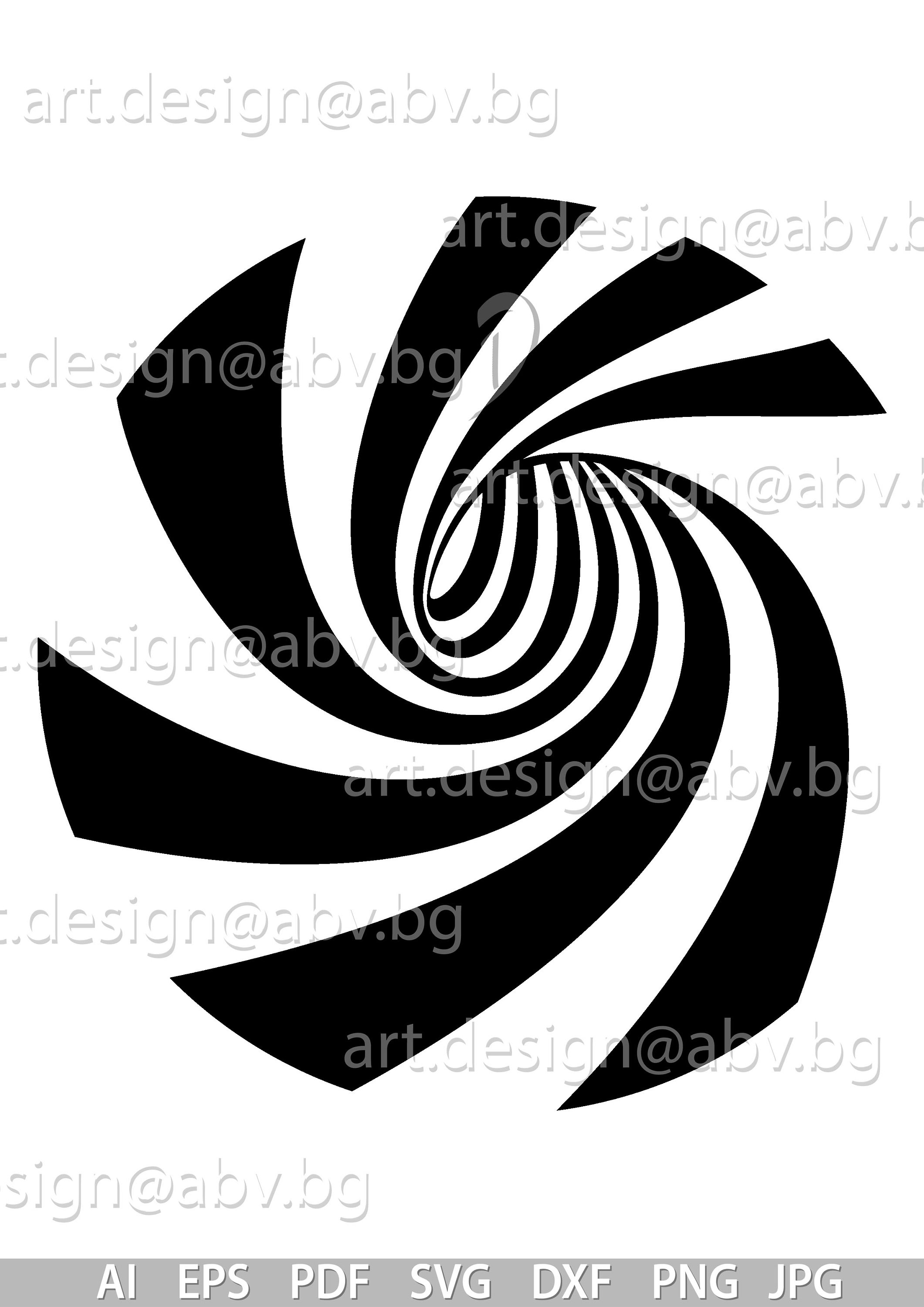 Hypnotic Spiral Vector Art: Optical Illusion Swirl (digital