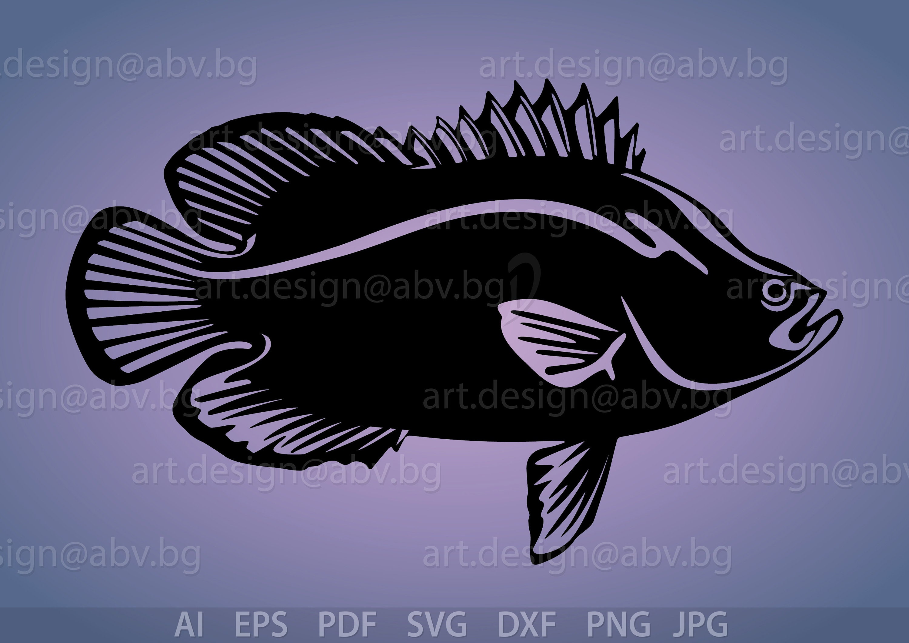 Atlantic Triple Tail Fish Vector, Graphic Art (digital Download