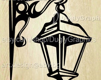 Wall Lantern Vector Image (Digital Download)