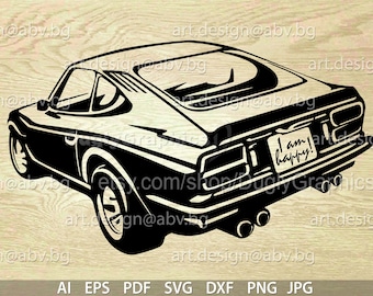 Vector Car Graphic: "I am happy" License Plate (Digital Download)